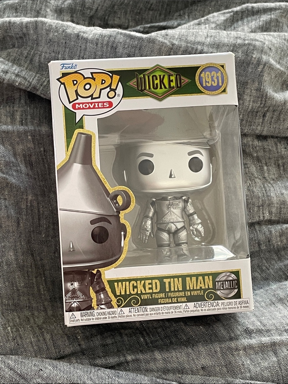 new- Funko Pop Movies Wicked Tin Man Metallic 1931